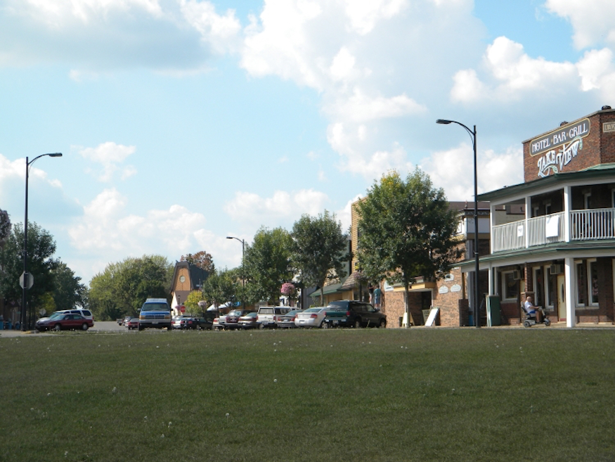 downtown main street shell lake wisconsin