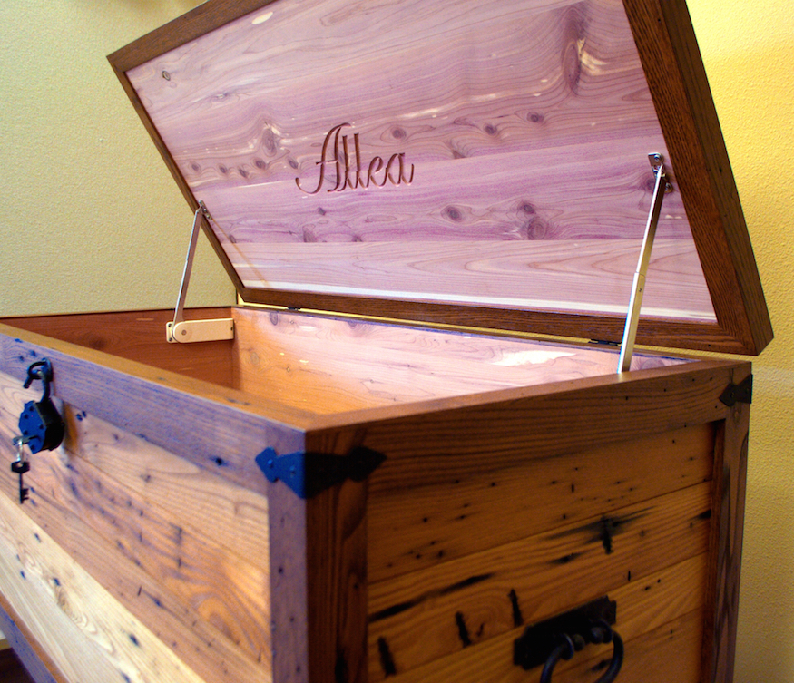 custom wooden chest by d.p. juza woods & fixtures