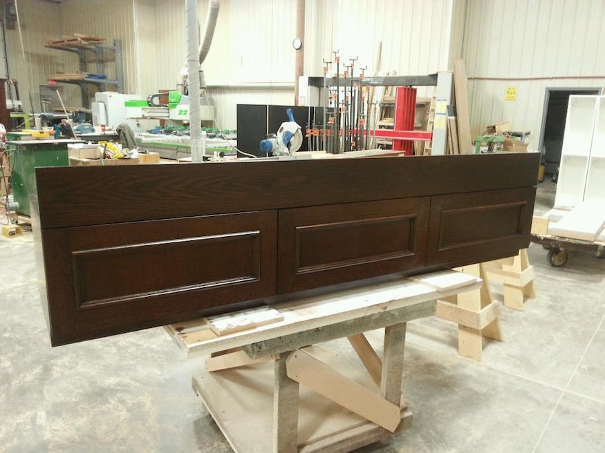 finished product stained and sanded