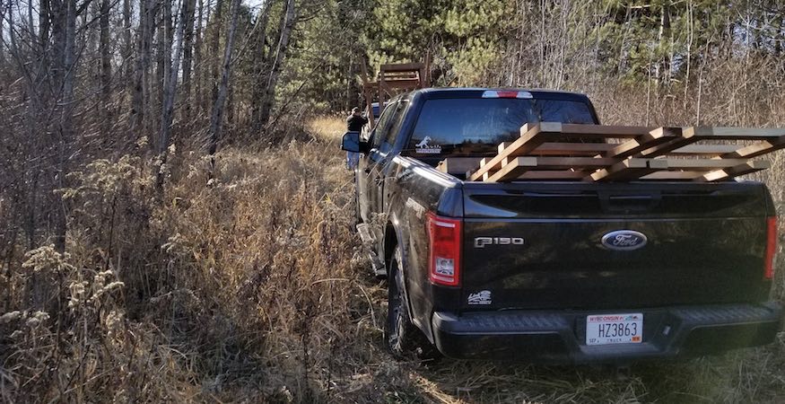 transporting deer stands for installation