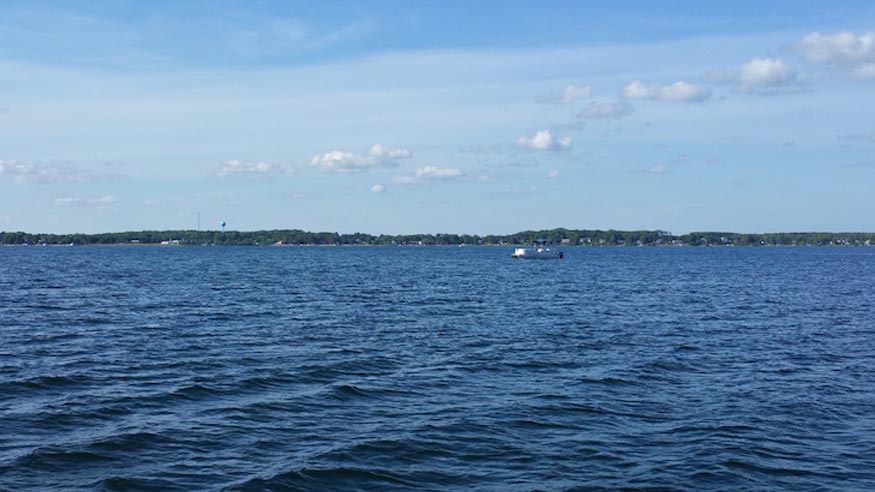 A shot across the surface of Shell Lake.