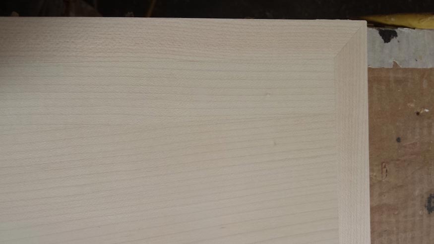 A perfectly sanded joined edge.