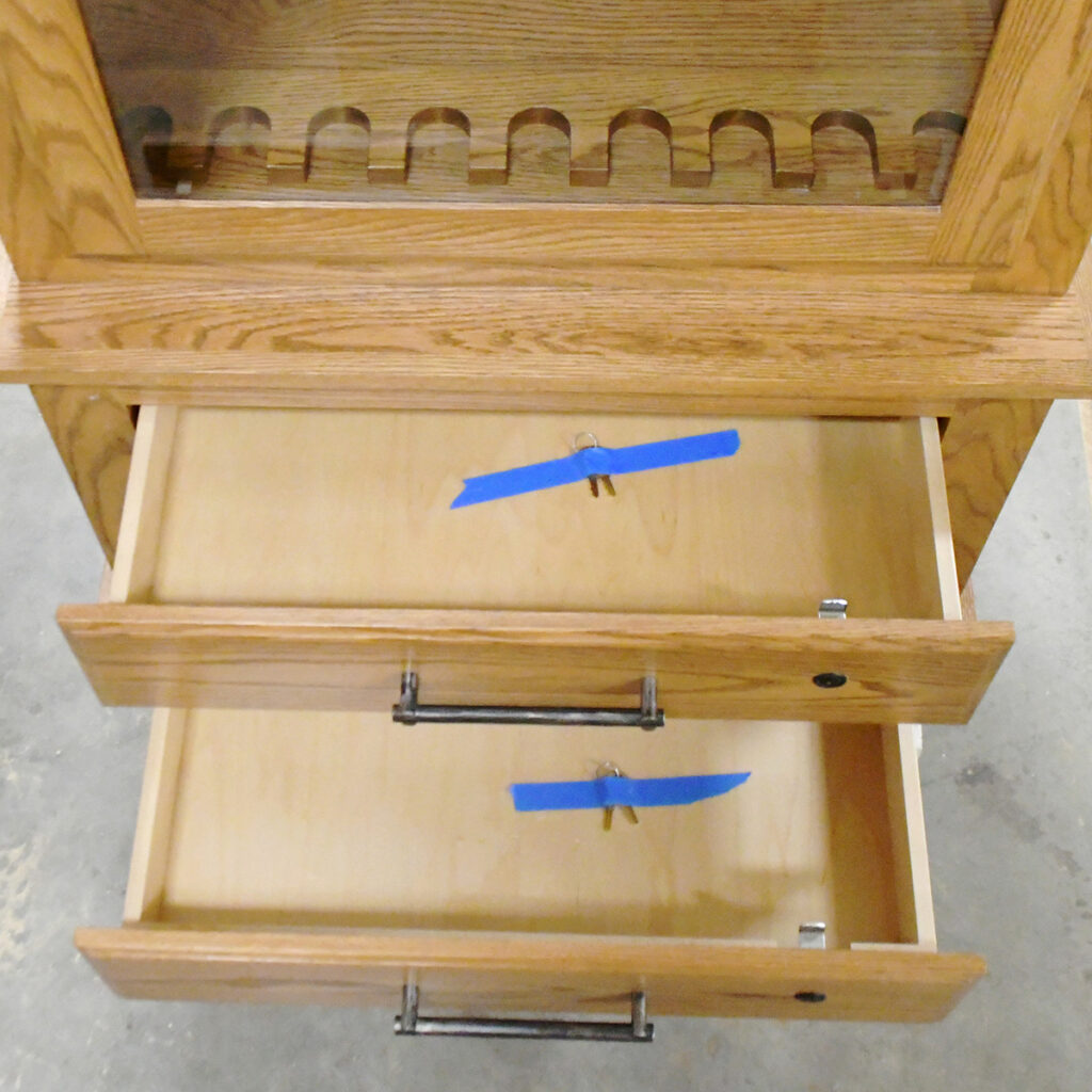 Inside the Drawers of the Custom Gun Cabinet