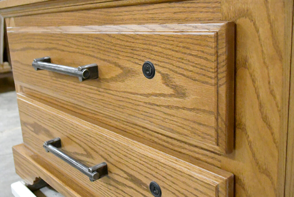 Drawers on the Custom Gun Cabinet